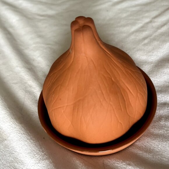 Vintage 1990's Terra Cotta 4" Garlic Roaster Cover by Rowoco - Picture 5 of 7